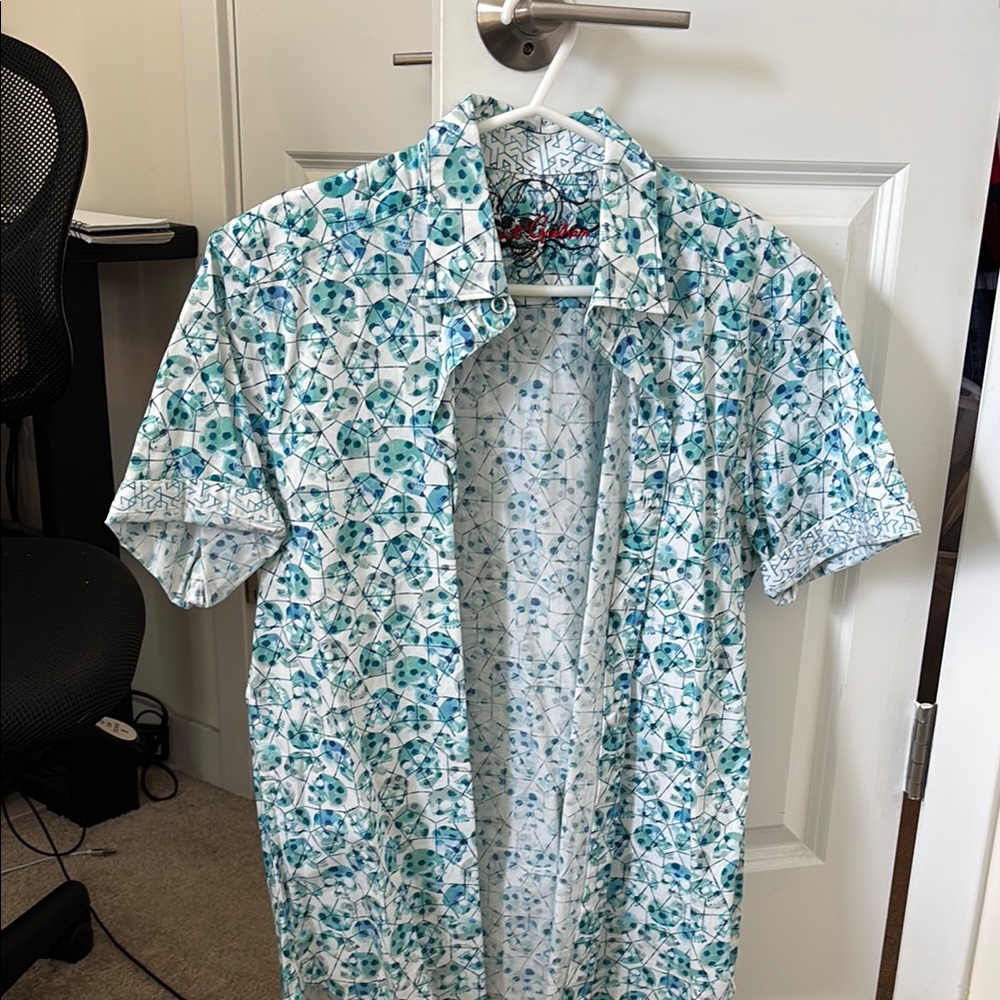 Robert Graham Men's Blue Patterned Shirt